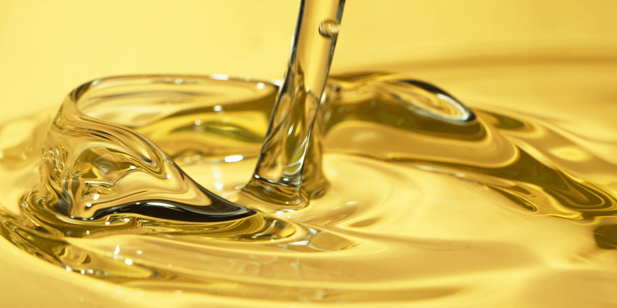 A close-up of oil flowing smoothly
